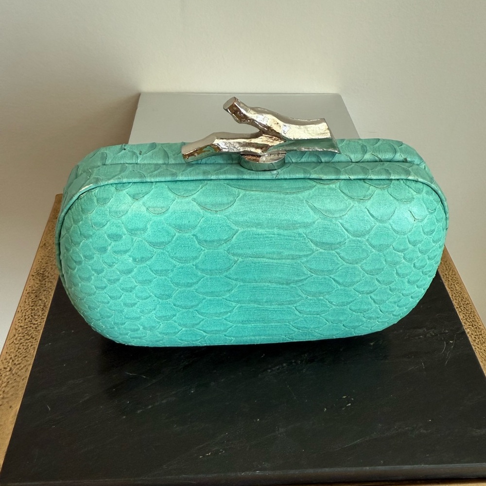 Diane Von Furstenberg Turquoise Python Embossed L… - image 7